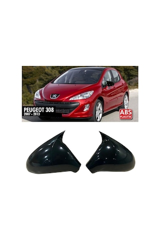 Peugeot 308 Batman Yarasa Ayna Kapağı Piano Black 2007-2013