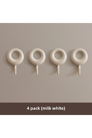 Springsun Saçma Sıkı Tutucu 5kg Yüke Dayanır - Delme Yok Duvar/kapı Arka Ahşap/plastik/çimento Uyumlu 4'lü Paket Beyaz Diğer