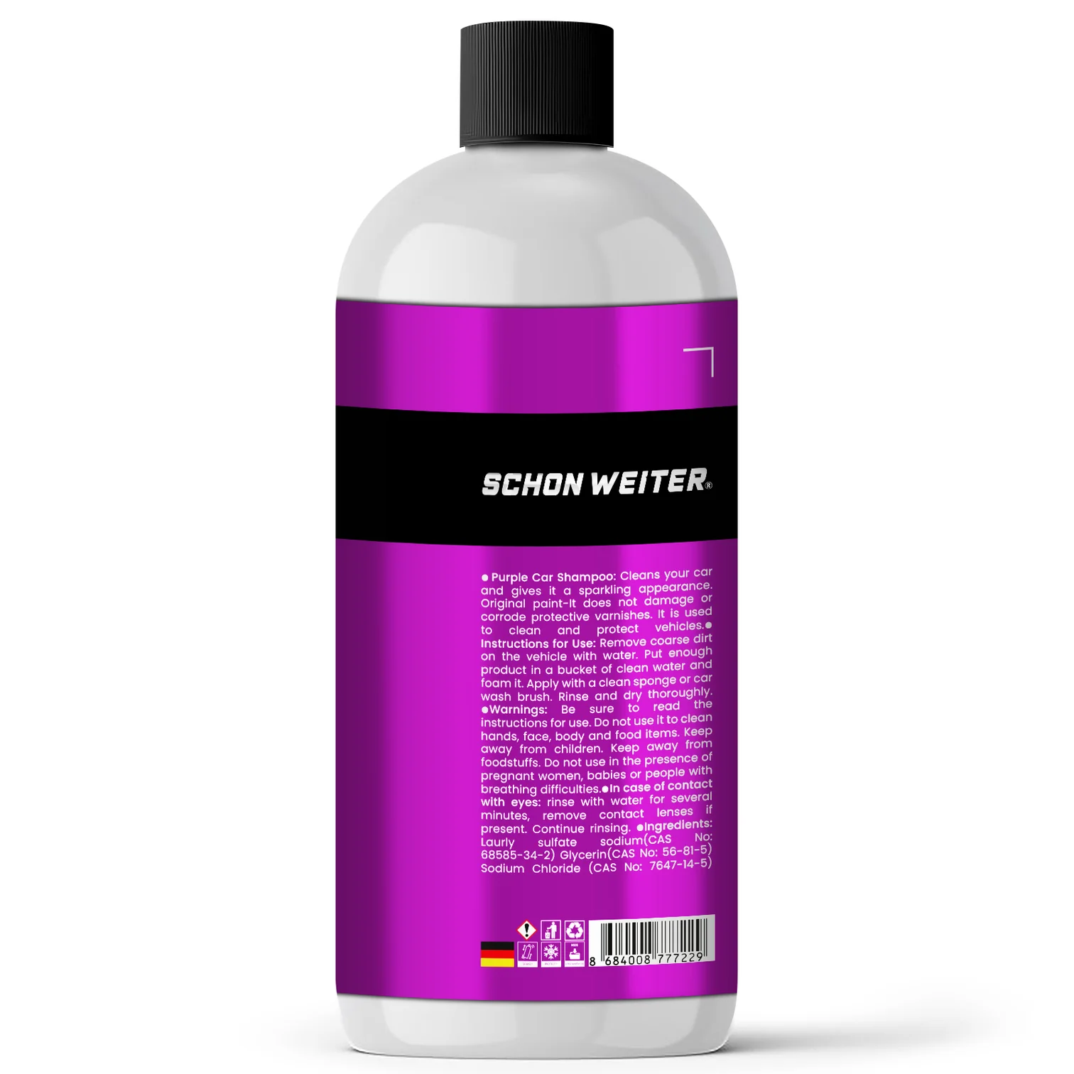 Schön Weiter Cilalı Araç Oto Şampuanı 500 Ml Pcs Ph Nötr