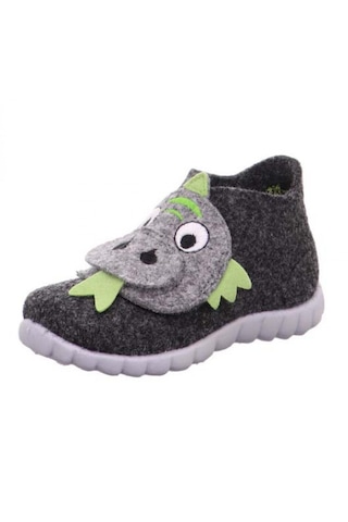 Superfit 1-800295 Happy Çocuk Siyah/gri Keçe Panduf Gri - Siyah