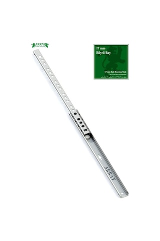 Array Teleskopik İnce Bilyalı Çekmece Rayı 17 Mm 502 Mm Metal