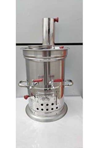 Odunlu 10LT Çift Musluklu Paslanmaz Semaver Odunlu 10LT Çift Musluklu Paslanmaz Semaver