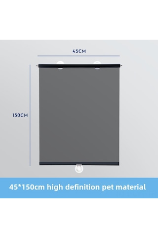 Youtek Tır Ön Camı Genişletilebilir Güneş Perdesi - 45x150cm, Açık Görünürlük, Isı Yalıtımı, Süspansiyon Çubuğu Montajlı