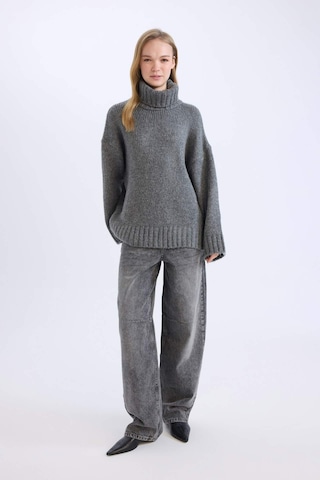 DeFacto Oversize Geniş Kalıp Balıkçı Yaka Basic Düz Triko Kazak Tunik A6445AX24CWAR192 Antrasit