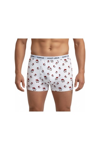 Gost Liria Chicken Desenli Erkek Boxer Beyaz