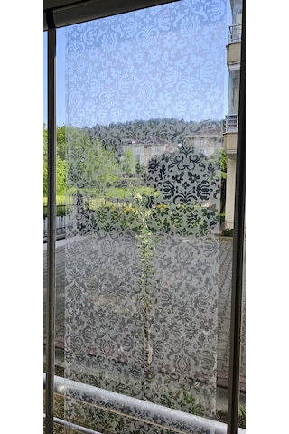 Technojet 45x100 Cm Elegance Klasik Desenli Statik Cam Filmi Kaplama Folyo Ev Ofis Banyo Balkon