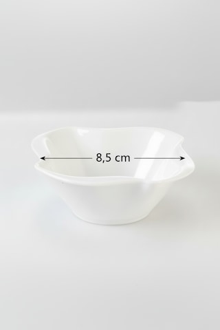 6 Kişilik Baby Tasarım Küçük Sunumluk Reçellik 6'lı Kase Takımı 8,5cm Beyaz