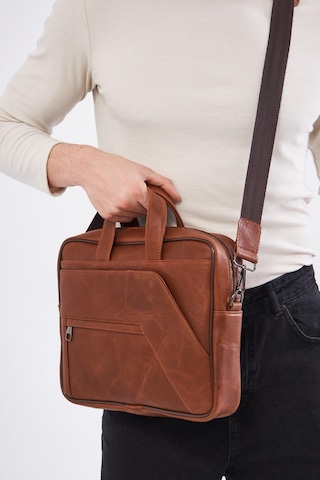 Derinss Dub3075 Hakiki Deri Camel Macbook Ve Notebook Çantası 001