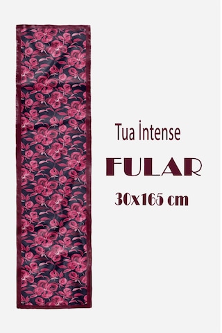 Tua İntense Desen Şık & Zarif Kadın Aksesuarı Saten Fular 30x165cm Çok Renkli