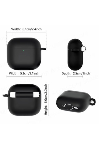 Airpods 4. Nesil Uyumlu Mat Silikon Koruyucu Kılıf+kanca Gri