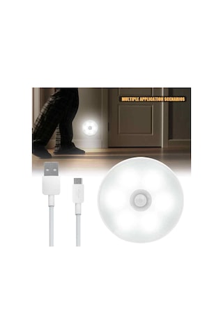 Şarjlı Sensörlü Gece Led Lambası Egonex Çok Renkli