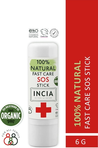 INCIA %100 Doğal Sos Stick Anlık Yatıştırıcı Organik Yalancı İğde Hızlı Koruma Bitkisel 6 g