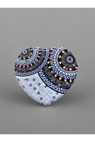 Işıltılı Karışık Desenli Çift Taraflı Kalp Şeklinde Cep Aynası 7cm X 7cm