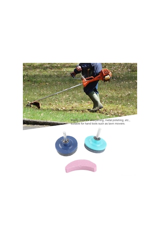 Yaozixa Bıçak Kesici Takımı - Çim Biçme Makinesi, Testere, Pala İçin Zımpara Taşı Ve Ucu Sıvama Aleti 3'lü Set