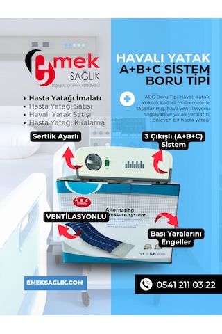 2 Motorlu Ekonomik Hasta Karyolası 3 Lü Takım