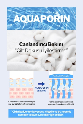 Derma Factory Aydınlatıcı ve Pürüzsüzleştirici Selüloz Peeling Gel Derma Factory Aquaporin Peeling Gel 120 ML
