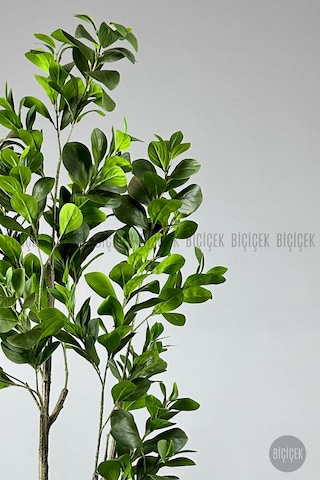 Biçiçek Yapay Manolya Ağacı 150 Cm Si̇yah Metal Saksıda