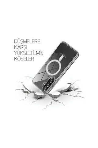 Samsung Galaxy Uyumlu A17 Şeffaf Magsafe Kılıf Mtl Safe