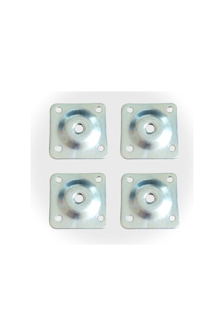 M8 Tabla Metal Kare Tabla Sacı Baza Ayağı Tablası Sehpa Tablası Ince Diş Tabla 50 X 50 Mm 4 Adet Mob