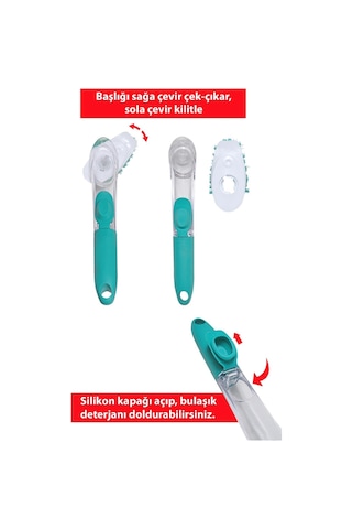 Smarter Deterjan Hazneli Bulaşık Fırçası + Yedek Fırça