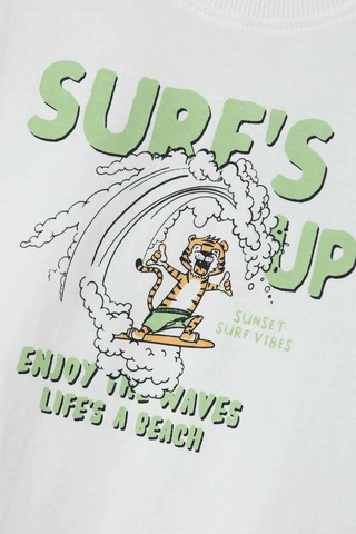 Name It Nmmvagno Ss Loose Top Beyaz Erkek Çocuk Kısa Kol T-shirt Beyaz