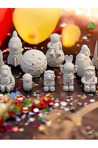 Sevimli Kahramanlar Uzayda Taş Boyama Seti-okul Ve Ev Etkinliği..