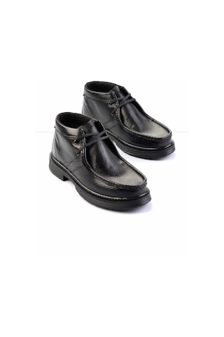 Siyah Hakiki Deri Erkek Bot & Bootie E02902950140 Siyah