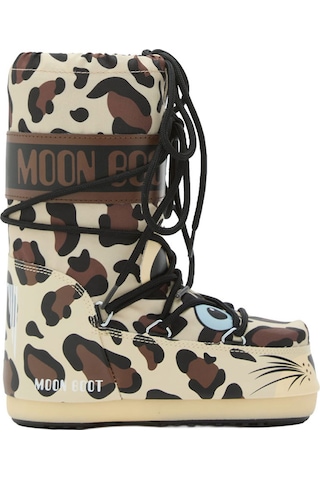 V010 Leopard Bot Kız Çocuk 80d3400300 Moon Boot Icon Junior Animal Boots Çok Renkli