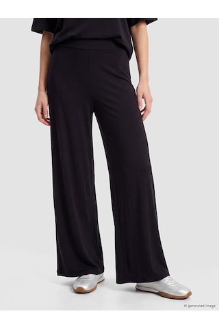 Lcw Modest Antrasit Geniş Paça Soft Touch Kadın Eşofman Altı