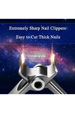 Hangfox Kalın Tırnaklar İçin Geniş Açılışlı Tırnak Kırıcı Seti - Çelik Bıçaklı, Ergonomik Tutamaklı Ve Paslanmaz Çelik Saklama Kutusu İle