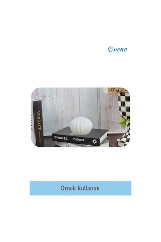 Dekoratif Biblo Kaktüs Dekor Objesi El Yapımı Hediyelik Süs Eşyası Model Kaktüs1 - Beyaz