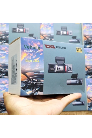 4k Ultra Hd Vehicle Blackbox Dvr Dual Lens Araç İçi Kamera - Wdr Gece Görüşlü Çift Kameralı Yol Kayıt Cihazı