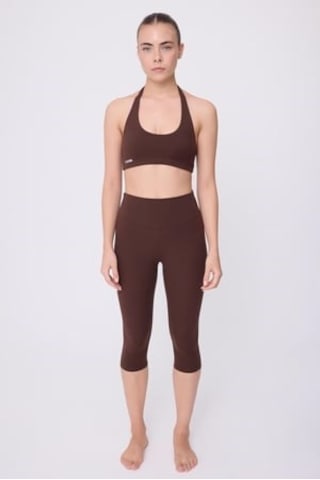 Hıghrıse Comfortflex Yüksek Bel Kapri Spor & Aktif Yaşam Taytı-2837 Kahverengi