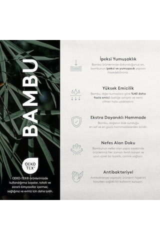 Chakra Logolu Bambu Plaj Havlusu Beyaz