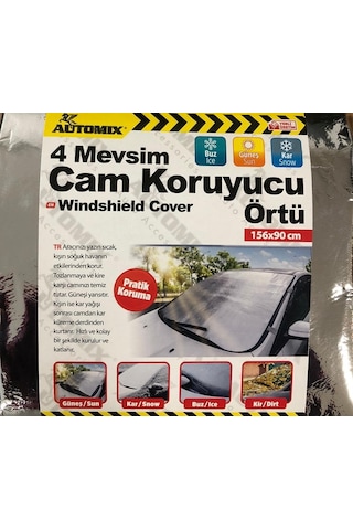Araç Buzlanma Önleyici Örtü Branda Buz Kar Güneş Koruyucu 156cm. X 90cm.