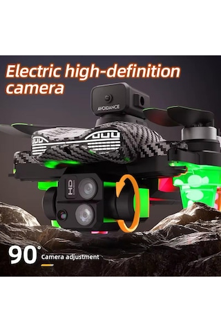 Yeni Çift Kameralı Led Işıklı Çantalı Drone