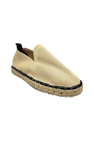 Unisex Bej Triko Espadril Bej