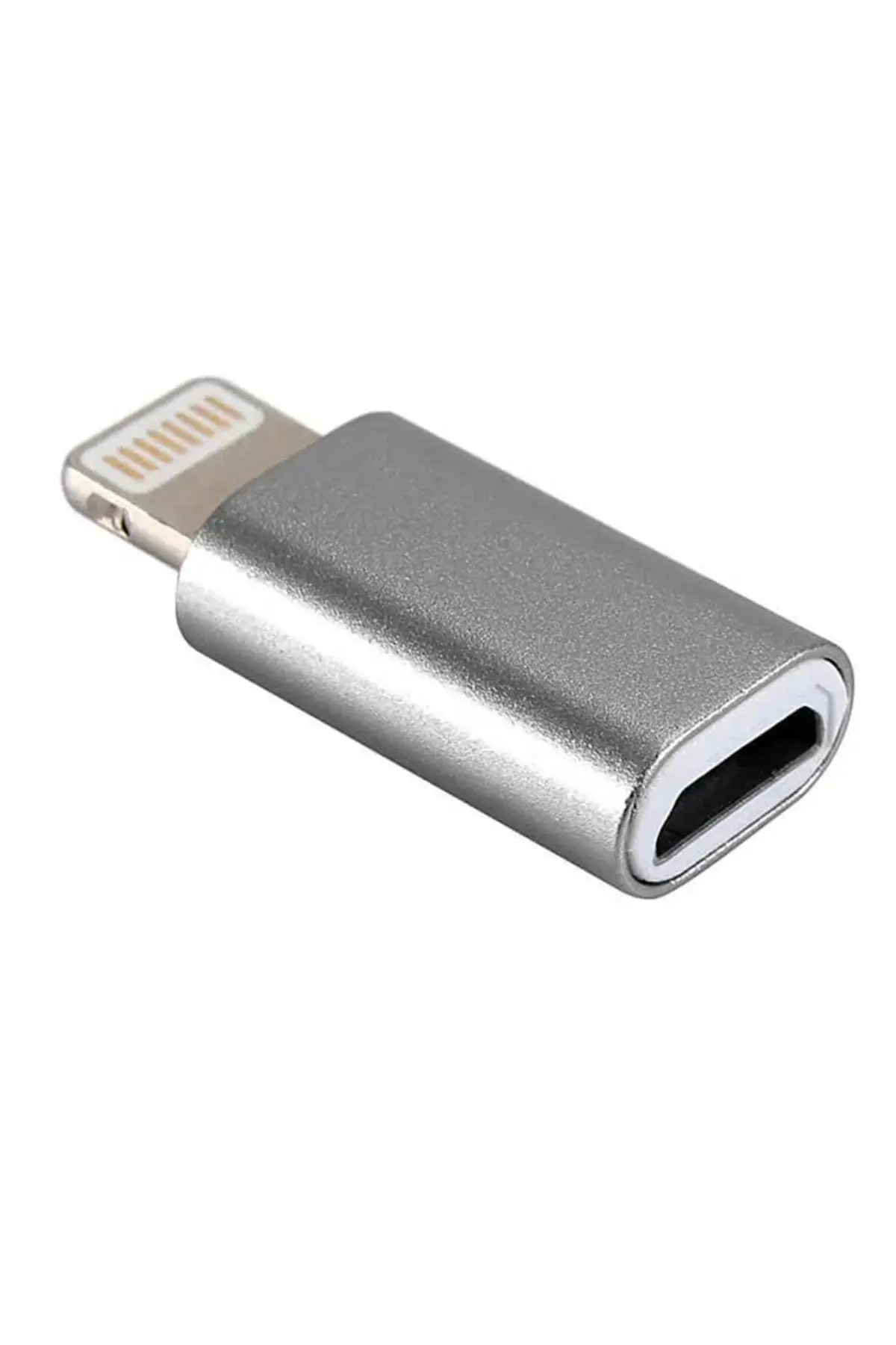 İphone Şarj Dönüştürücü Otg Micro Usb To Apple iPhone Uyumlu Lightining Çevirici Dönüştürücü Adaptör Gri 1