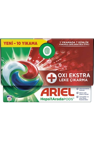 Hepsi1arada Pods Oxi Extra Leke Çıkarma Kapsül Çamaşır Deterjanı Beyazlar Ve Renkliler 10 Yıkama