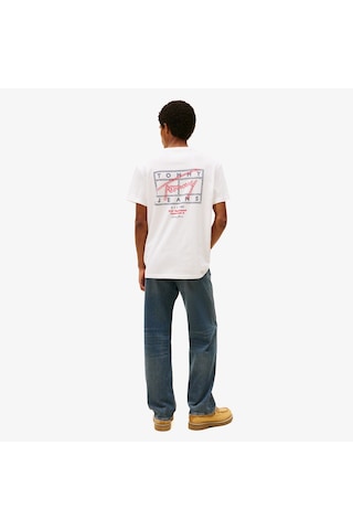 Tommy Hilfiger Regular Sign Spray Erkek Beyaz T-shirt Dm0dm22319 Beyaz