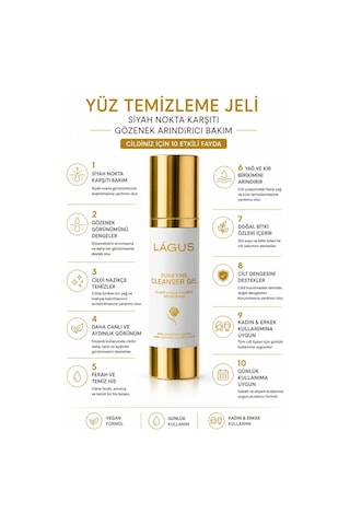 Lágus Siyah Nokta Karşıtı ve Gözenek Arındırıcı Yüz Temizleme Jeli 100 ML