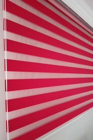 Venassa Kirmizi Bambu Zebra Stor Güneşlik Perde