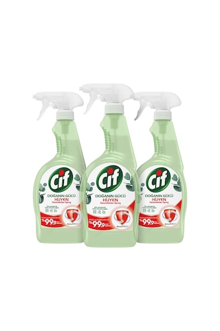 Cif Dezenfektan Sprey Doğanın Gücü Üstün Hijyen Sağlar 750 Ml 3Adet