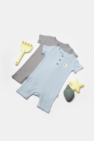 BabyCosy 2 Li Kısa Kollu Tulum Csyb9038 001