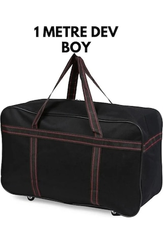 Hurç Çantası Battal Boy Seyahat Tekerlekli Siyah