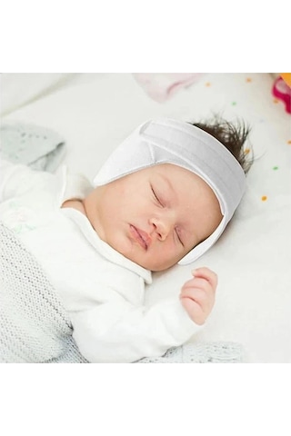 Babyjem Kepçe Kulak Önleyici Uyku Bandı Pudra