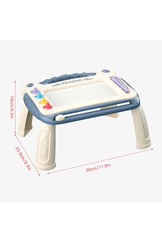 Kangvka Yeşil Çocuklar İçin Manyetik Çizim Tablosu - 1-3 Yaş Erken Eğitim Ve Zekâ Geliştirici, Ayırılabilir Ayaklı, Çok Renkli Damgalar Ve Silgi İle Tekrarlı Kullanım Yeşil