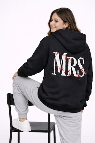 Nevermind Sevgili Kombini Oversize Hoodie Seti Siyah Mr Erkek Çift Hoodie 1