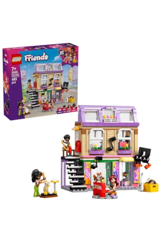 LEGO® Friends Müzik Mağazası ve Daire 42653 - 7 Yaş ve Üzeri Çocuklar için 3 Mini Bebek İçeren Yaratıcı Oyuncak Yapım Seti (483 Parça)