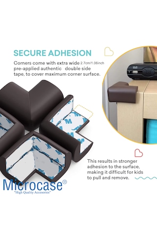 Microcase 3m Yapıştırmalı Sünger Bebek Ve Çocuk Köşe Kenar Koruyucu 10in1 Set - Al5235 Bej